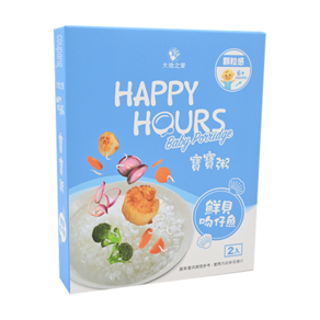 HAPPY HOURS 寶寶粥 2包入, 鮮貝吻仔魚, 300g, 1盒