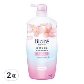 Biore 蜜妮 淨嫩沐浴乳 水采保濕型 浪漫櫻花香, 1kg, 2瓶