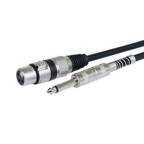 hemil electronic XLR 佳能 PC 3.5 高級麥克風線 Canon 母頭和 5.5 單聲道公頭 3m, 04 號, 混色