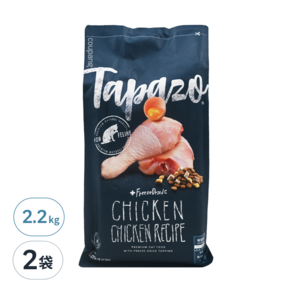 Tapazo 成貓 凍乾雙饗宴 乾飼料, 低敏雞肉配方, 2.27kg, 2袋