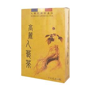 瀚軒 精選韓國高麗人蔘茶, 3g, 50入, 1盒