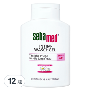 sebamed 施巴 女性私密處護潔露PH3.8 一般型洋甘菊, 200ml, 12瓶