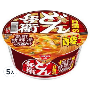 NISSIN 日清 咚兵衛 黑醋酸辣湯味烏龍麵, 97g, 5入