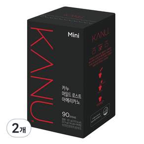 KANU Mini中度烘焙美式黑咖啡隨身包, 0.9g, 90條, 2盒