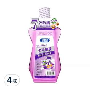 Shallop 刷樂 全效護理漱口水超值組 紫, 500ml, 4瓶