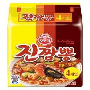 OTTOGI 不倒翁 韓國境內版 金螃蟹海鮮風味拉麵, 130g, 4包, 1袋