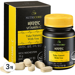 NUTRICORE 維生素C, 3個, 60顆