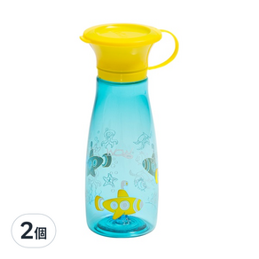 WOW Cup Tritan Pop系列 防漏學習杯, 黃色, 350ml, 2個