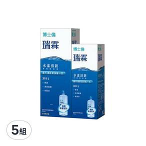 BAUSCH LOMB 博士倫 瑞霖 水漾清新多效保養液 355ml*1+120ml*1, 5組