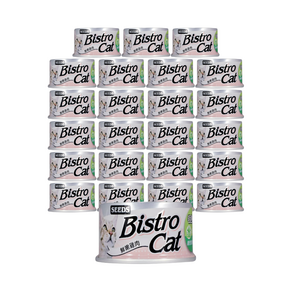 惜時 Bistro cat 特級銀貓健康餐罐 貓副食罐頭, 鮮嫩雞肉, 80g, 24罐