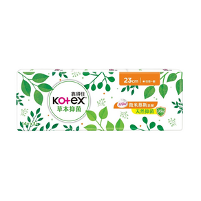 Kotex 靠得住 草本抑菌日用一般衛生棉 護翼型, 23cm, 42片, 1組