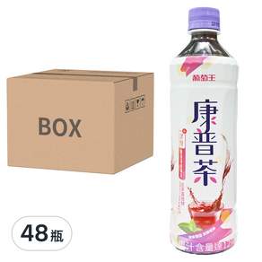 葡萄王 康普茶 雙纖飲 原味, 530ml, 48瓶