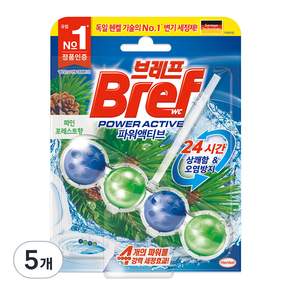 Bref 妙力 Power Active懸掛式馬桶清潔球 松樹香, 50g, 5入