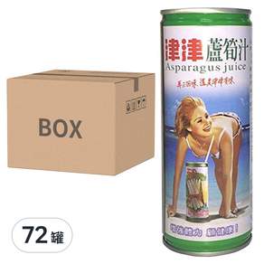 津津 蘆筍汁, 245ml, 72罐