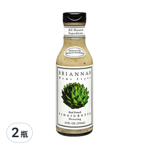 BRIANNAS 無糖油醋醬, 355ml, 2瓶