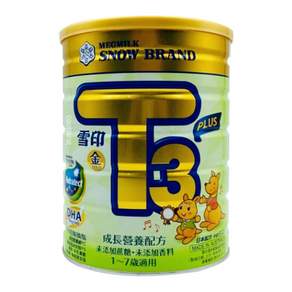 SNOW BRAND 雪印 金T3-PLUS成長營養配方奶粉 3號 1-7歲, 900g, 1罐