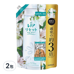 Lenor 蘭諾 衣物柔軟劑超特大補充包 百合綠清香, 1420ml, 2包