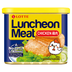 LOTTE 樂天 雞肉午餐肉 原味, 340g, 1罐