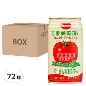 KAGOME 可果美 100%蕃茄汁 無添加食鹽, 340ml, 72罐