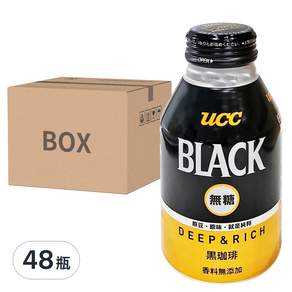 ucc BLACK無糖黑咖啡飲料, 275g, 48瓶