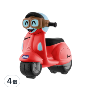 chicco 迷你偉士牌迴力摩托車, 紅色, 4個