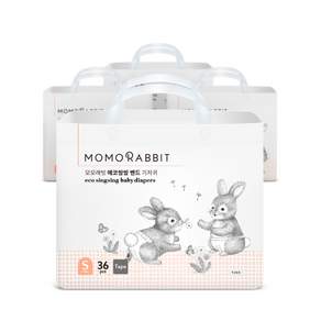 MOMO RABBIT 環保黏貼型尿布, S, 144片