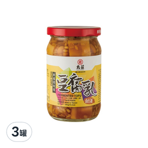 丸莊醬油 甜酒豆腐乳 非基因改造, 380g, 3罐