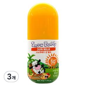 Snow Buddy 孩童防曬乳 SPF50+ PA++++, 50g, 3罐