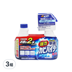 Kao 花王 Haiter 浴室強力除霉泡沫噴霧清潔劑400ml*1瓶+補充瓶400ml*1瓶, 3組