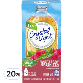 Crystal light 覆盆莓綠茶沖泡飲隨身包, 2.72g, 10入, 2盒