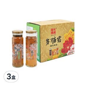 譽方媽媽 御膳珍寶 黃金蟲草雪耳多醣露組合, 1380g, 3盒