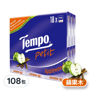 Tempo 得寶 紙手帕 蘋果木, 18包, 6袋