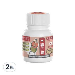 nu4PET 陪心寵糧 機能Plus 貓三寶營養品, 雞肉, 35g, 2瓶