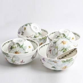 Royal Essex 木蘭花餐碗8件組, 款式如圖所示, 飯碗*4+湯碗*4
