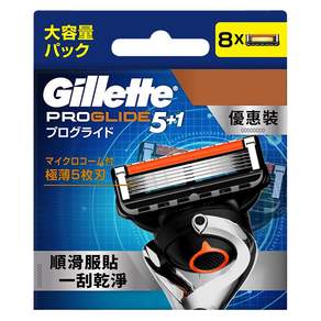 Gillette 吉列 Proglide無感系列 刮鬍刀頭, 8入, 1盒