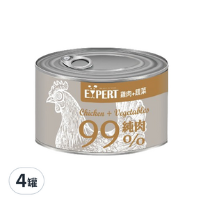 EXPERT 艾思柏 犬罐, 雞肉+蔬菜, 165g, 4罐