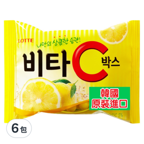 LOTTE 樂天 檸檬糖, 17.5g, 6包