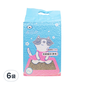 ODOUT 臭味滾 1.5mm極細顆粒抗臭豆腐貓砂, 原味, 2.8kg, 6袋