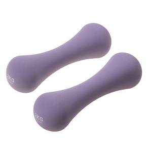 Comet Sports 氯丁橡膠啞鈴 淡紫色, 2kg, 2個