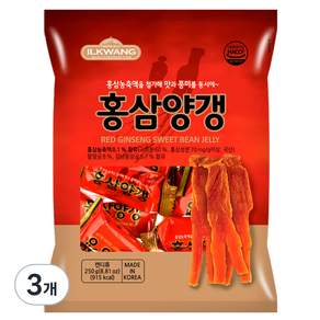 ILKWANG 紅蔘羊羹軟糖, 250g, 3包