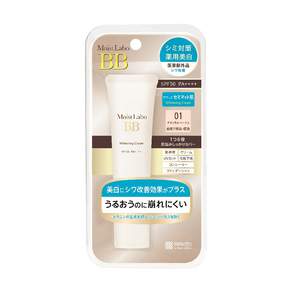 MEISHOKU 明色 MoistLabo美白精華BB霜 SPF50+ PA++++, 01白皙, 30g, 1條