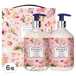 BOUQUET GARNI 香氛身體沐浴乳 520ml+乳液 520ml White Musk, 6組