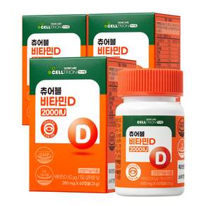 INNERLAB 維他命D 2000IU咀嚼錠, 60顆, 3罐