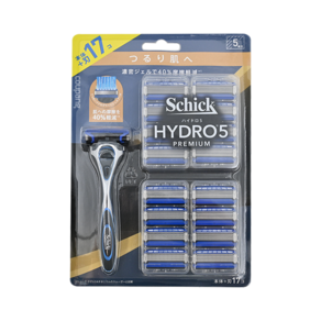 Schick 舒適牌 水次元5Premium 刮鬍刀 刀把*1+刀片*17, 1組