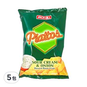 Piattos 風味洋芋片 奶焗香蔥風味 綠, 85g, 5包