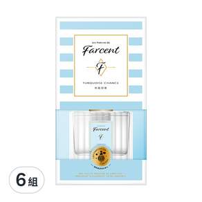 Farcent 香水 室內擴香瓶, 粉藍甜蜜, 120ml, 6組