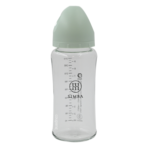 Simba 小獅王辛巴 蘊蜜質金玻璃寬口防脹氣奶瓶 新生專用, 綠沐, 270ml, 1個