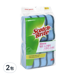 3M Scotch-Brite 百利 防刮海綿菜瓜布, 8個, 2包