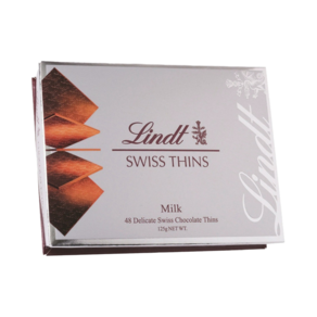 Lindt 瑞士蓮 經典薄片 牛奶巧克力, 125g, 1盒