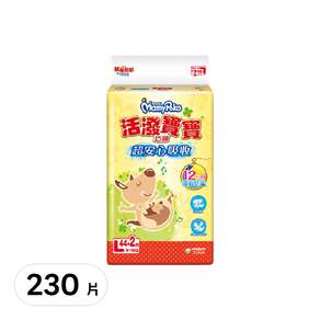 MamyPoko 滿意寶寶 活潑寶寶紙尿褲/尿布, 黏貼型, L, 9~14kg, 230片